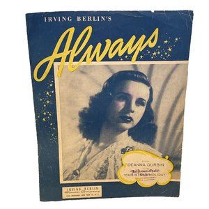Always From Christmas Holiday Piano Sheet Music 1925 Irving Berlin Music Company